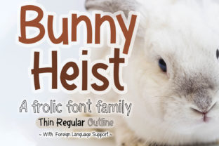 Bunny Heist Font: A Cute Display Typeface for Friendly Branding