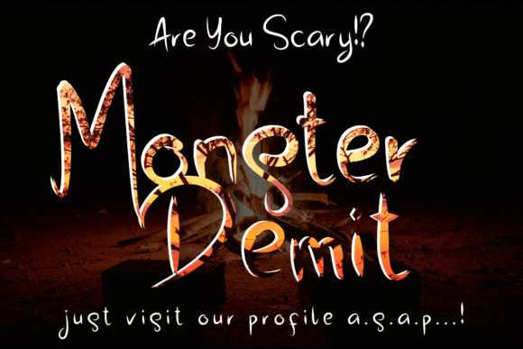 Monster Demit: A Display Font for Creative Product Makers
